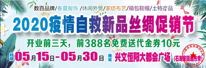 2020兴文县疫情自救促销购物节暨服装商品博览会宣传小票